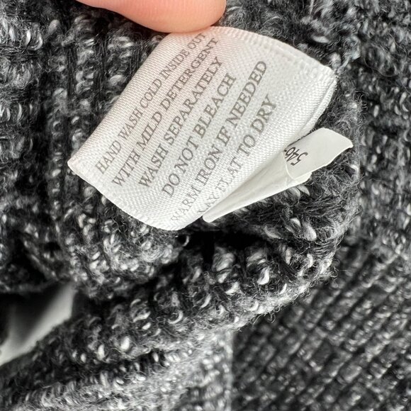 Bobi Los Angeles Off-Shoulder Half Sleeve Knit Top Charcoal Gray Size Medium - Picture 9 of 10